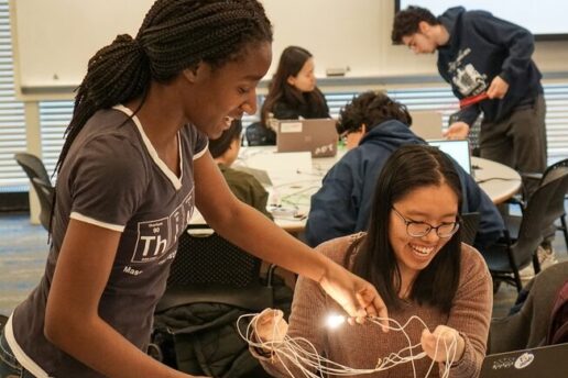 MIT students explore the practical application of electromagnetic concepts through 8.02 (Electricity and Magnetism) class experiments.