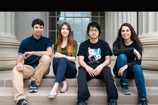 Photo of the four MIT 2018 Department of Energy Computational Science Graduate Fellows